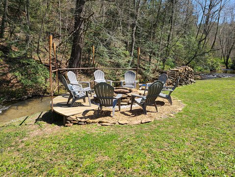 Fire pit at Kapps Mill