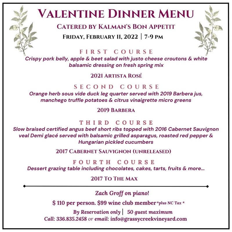 VDay Menu